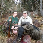 Christiaan and Jana with Blue Wildebeest