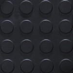 Rubber floor tiles