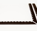 Interlocking PVC Edging  We supply edging for that neat finish  Many of our clients cut off the interlock with a steel ruler and Stanley Knife to give the tile a neat finish. But for those who want to buy a neat finish, we have an edge.  The edge is sold per/lm. There are two strips in a lineal meter. Edging is sold in black and grey.  The edges are 500mm x 50mm x 5mm (x2= 1/lm)